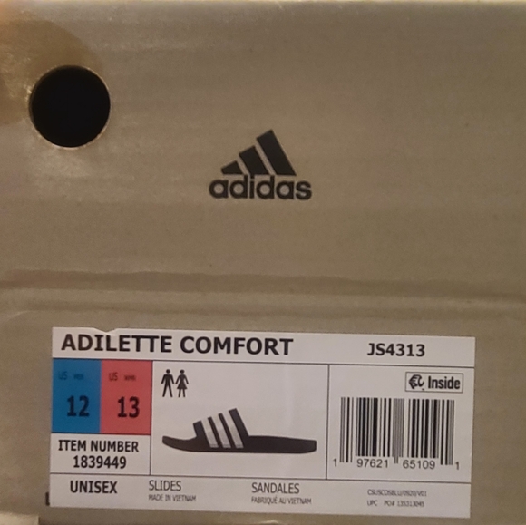 New Adidas Adilette Men's Slides Sandles - Picture 6 of 6